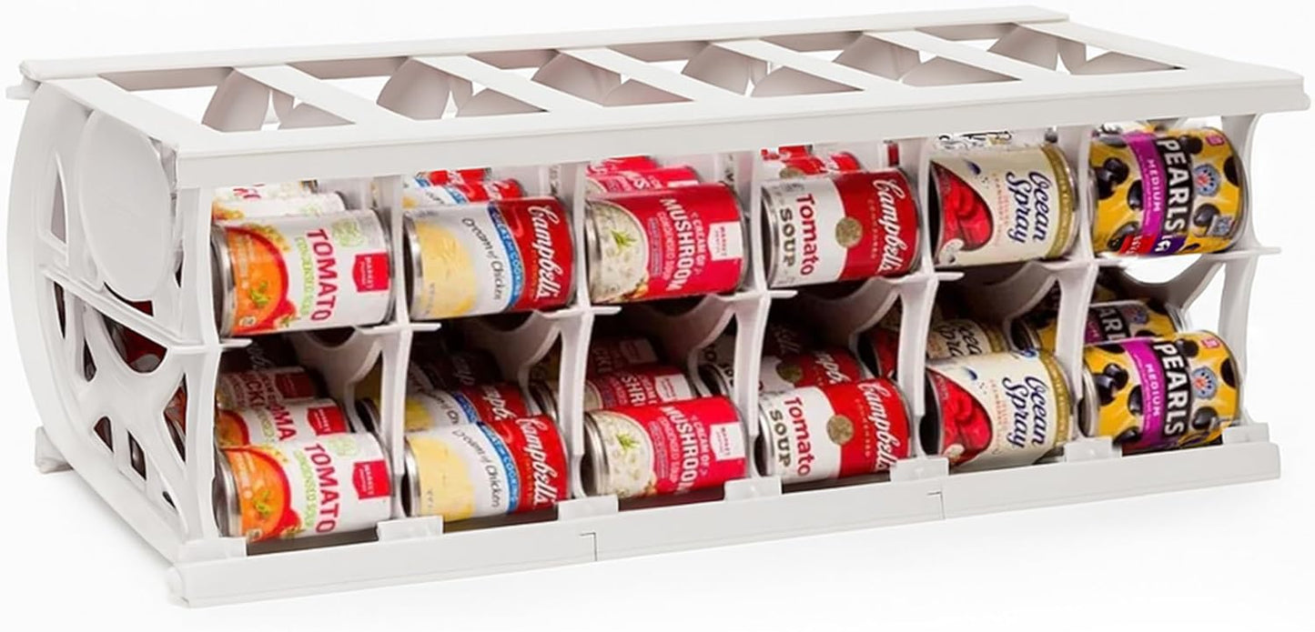 Shelf Reliance Cansolidator Pantry Plus - 1-Pack Can Organizer for Pantry, Stackable Soda Can Storage for Kitchen, Holds 60 Cans of Food or Soda