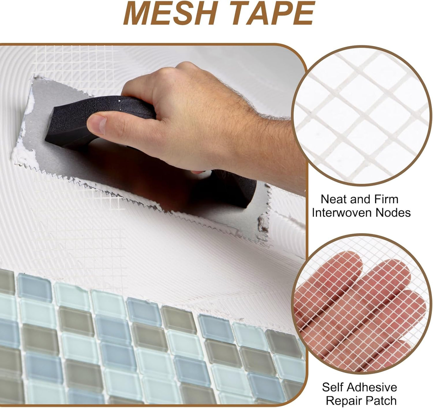 PATIKIL Drywall Repair Mesh Tape, 4 inch x 328 ft Fiberglass Repair Patch Self-Adhesive Dry Wall Joint Tape 12 Mesh Wall Hole Crack and Seam Patch, White