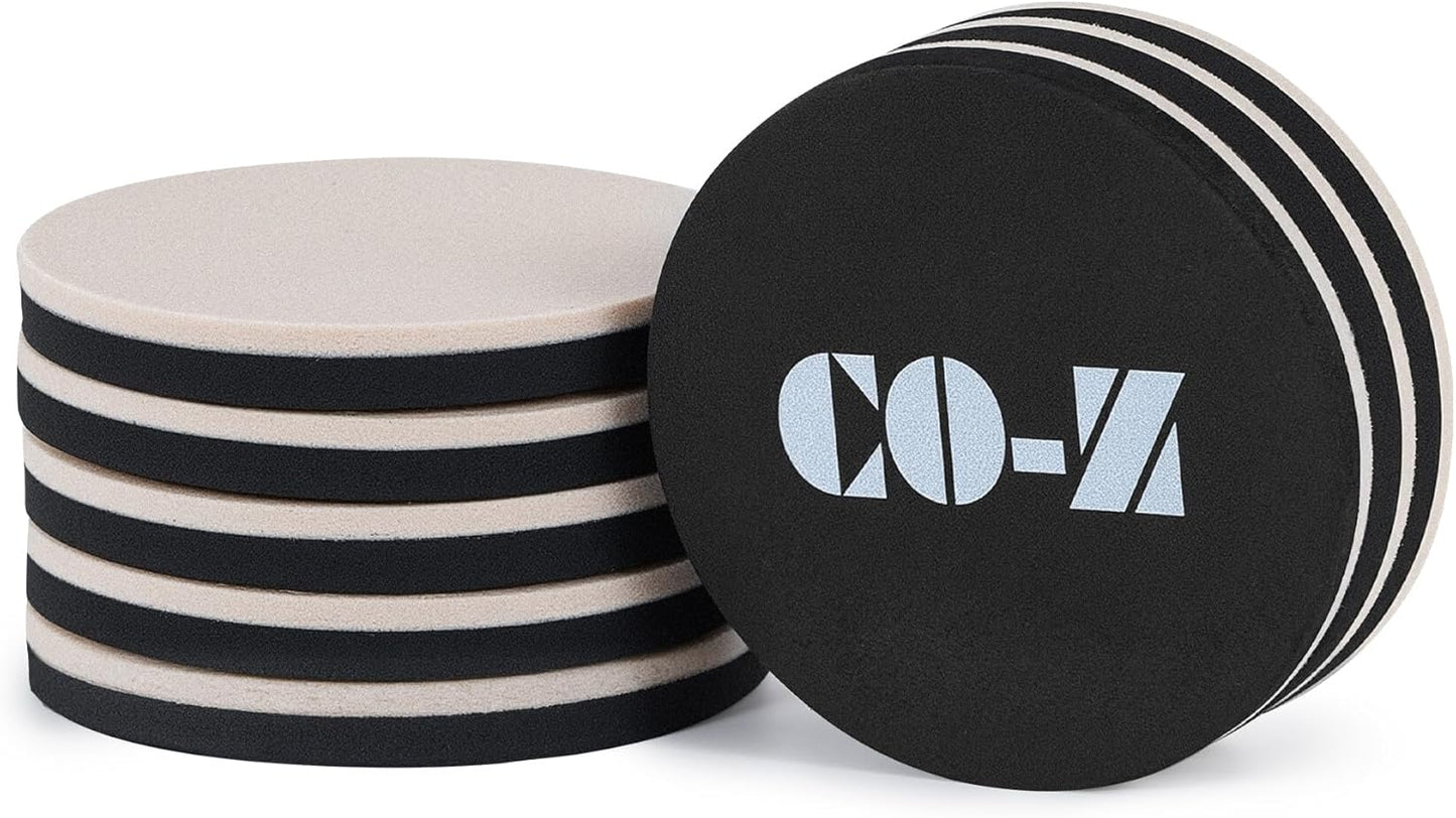 CO-Z 8pcs Felt Furniture Sliders for Hardwood Floors, 3 1/2 in Reusable Furniture Pads, Heavy Furniture Movers Sliders for Hard Surfaces, Thick Moving Pads Floor Protectors for Vinyl Tile Floors