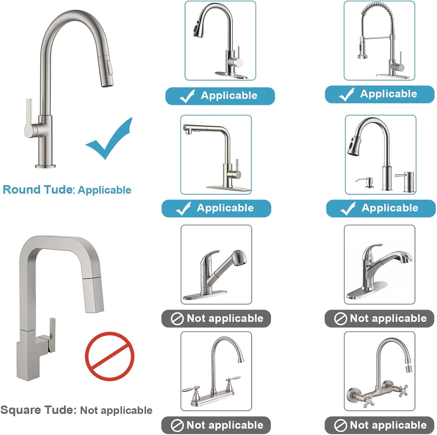 LONIN Sponge Holder Over Faucet Kitchen Sink Caddy Organizer, Stainless Steel Detachable Hanging Faucet Drain Rack for Bathroom, Scrubbers, Soap