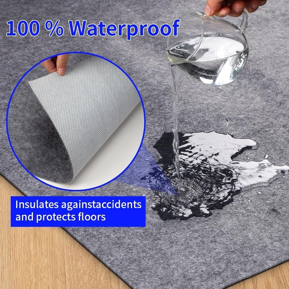 100% Waterproof Non-Slip Rug Pad 2x6 for Large Area Rugs Durable Felt Floor Protection pad for All Floors, Suitable for Cutting. Rug Pads Keep Rugs in Place and Provide Cushioning