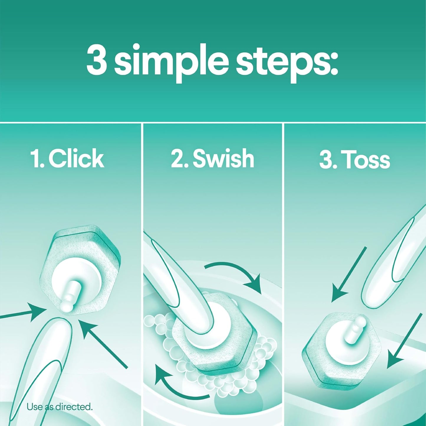 Clorox ToiletWand Toilet Cleaner Refills, Toilet brush, Rainforest Rush, 10 Ct