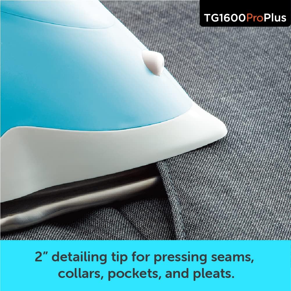 oliso TG1600 ProPlus Smart Iron with Auto-Lift – 1800 Watt Steam Iron for Clothes, Sewing, Quilting & Crafting – Diamond Ceramic-Flow Soleplate, Turquoise