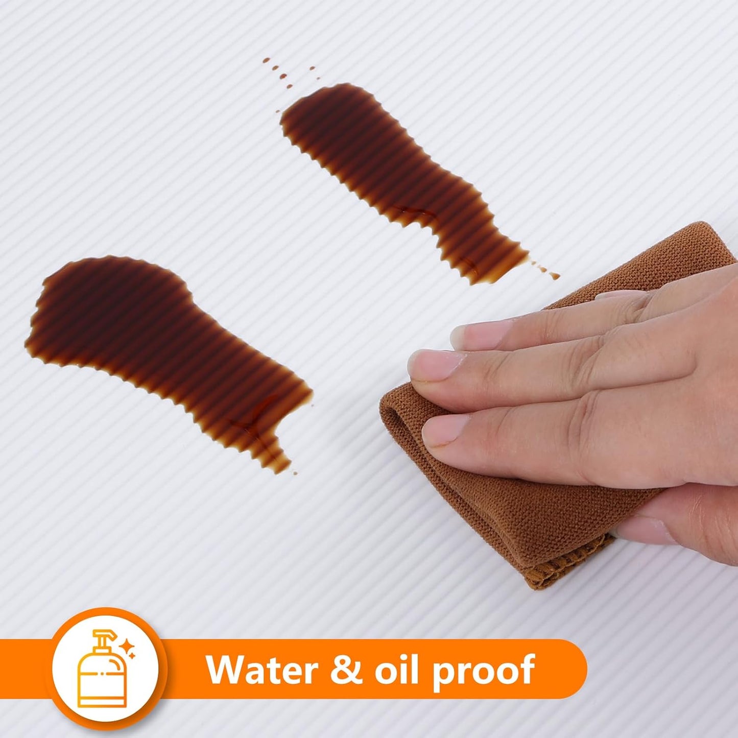 Shelf Liners for Kitchen Cabinets Drawer Liner Non Adhesive Cupboard Mat EVA Material Waterproof Refrigerator Mats Washable Fridge Liner for Cupboard and Desks Liner White 23.6 x 393.7 Inches