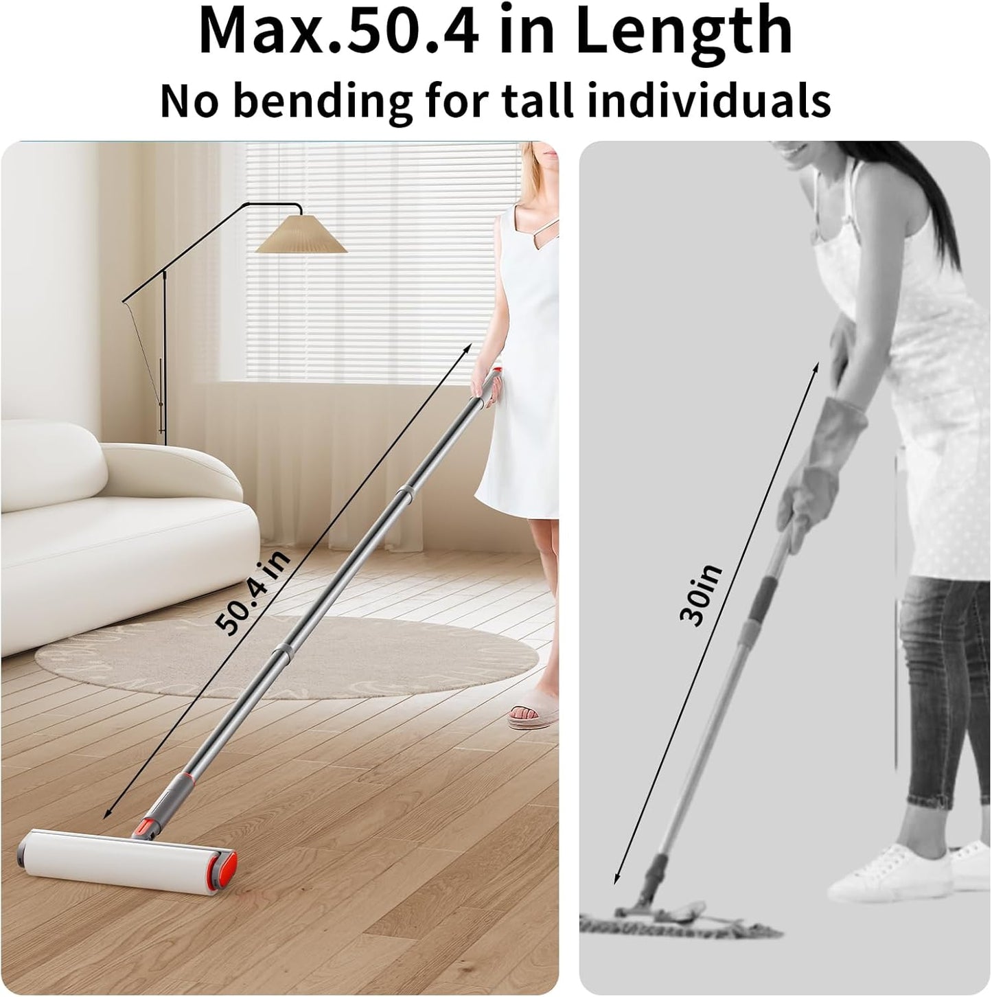 Large Lint Rollers for Pet Hair,Extra Sticky 9.45'' Giant Lint Roller with 240 Sheets Lint Rollers with 3 Extendable Handle for Floor,Carpet, Couch, Clothing, Animal Fur