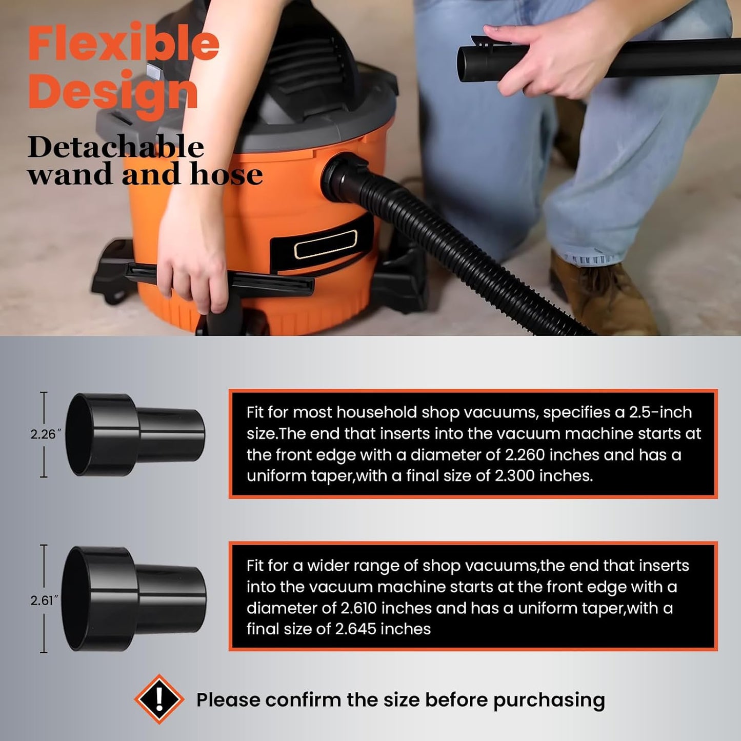 Shop Vac Extractor Kit, Better Extractor Hose Kit for Carpet & Upholstery Cleaning in Home and Auto, with Wand, Hose & Adapter