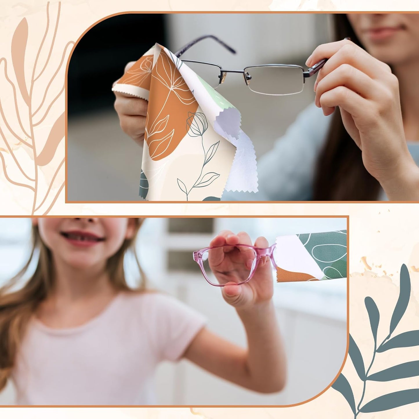 Sinmoe 20 Pcs Microfiber Cleaning Cloth for Glasses Cute Boho Abstract Design Microfiber Cloth Soft Multicolor Glasses Cleaner Cloth for Eyeglasses Camera Lens Cell Phone Screens Glasses, 6 x 6 Inches