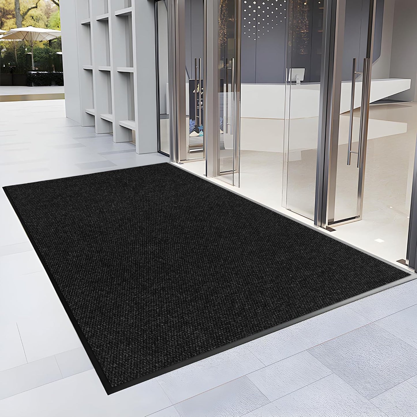 3′ x 33′ Front Door Mat Indoor Outdoor Entrance, Commercial Floor Mat Heavy Duty Dirt Trapper Entryway Doormat, Custom Size Non Slip Rubber Backing Welcome mat, Door Mat for High Traffic Area
