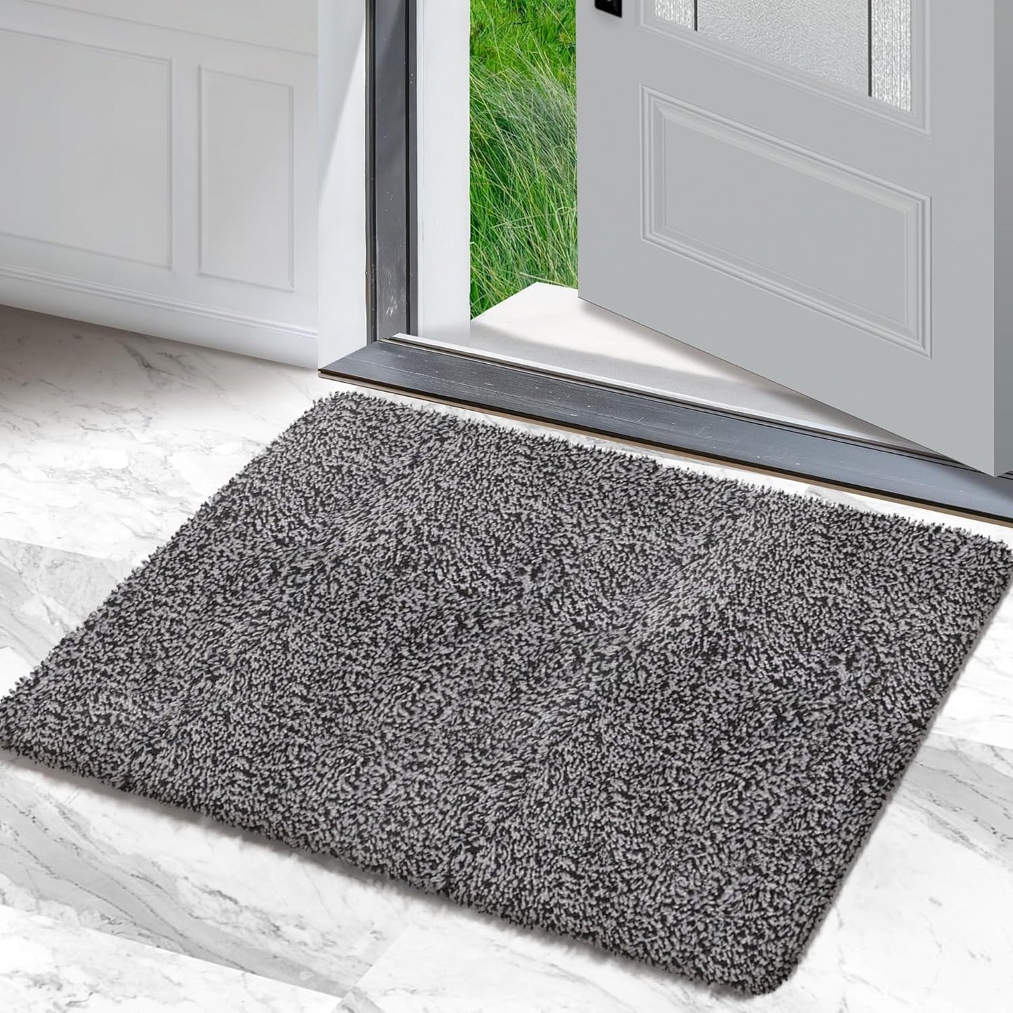 Premium Microfiber Indoor Door Mat – 20"x30" Washable Entry Mat, Non-Slip, Waterproof Backing, Super Absorbent, Low Profile Entryway Doormat for Indoor Entrance