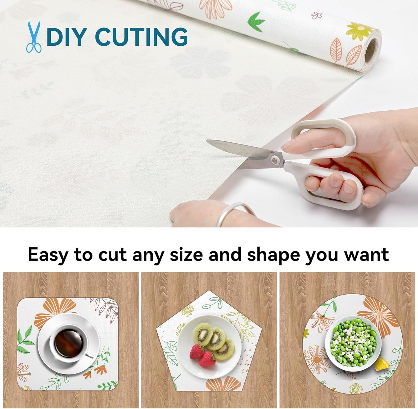 Bulk Shelf Liner 18 Inch x 16 Feet Cupboard Liner Shelving Paper for Cabinets and Drawers Pantry Shelf Liners for Kitchen Cabinets Non-Adhesive