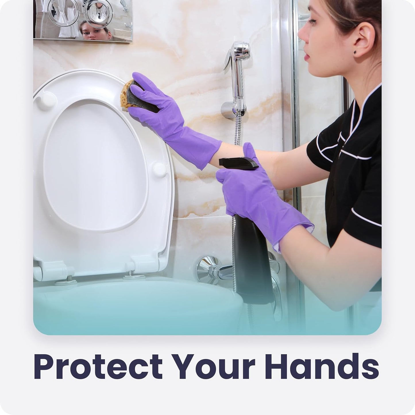 FMP Brands 3/6/12/60 Pairs Cleaning Gloves, Waterproof Rubber Gloves for Washing Dishes, Non-Slip Latex Dishwashing Gloves