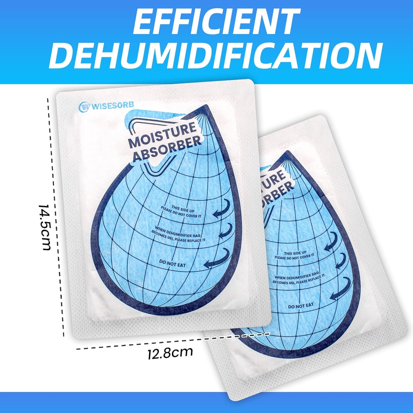 50 Gram 30 Packs Moisture Absorbers for Closet, Dehumidifier for Bedroom Dehumidifier Bags for Bathrooms, Basements, Rvs, Humidity Bags Humidity Packets Moisture Bags for Cars