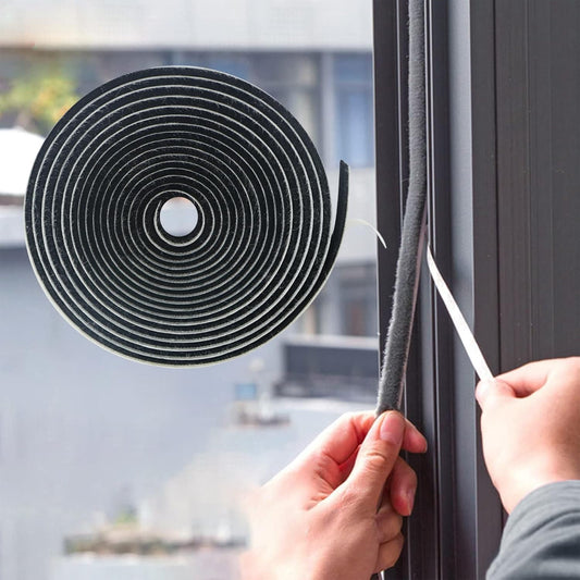 39.4FT Brush Weather Stripping, Neat Pile Self Adhesive Seal Strip for Windows and Door, Weatherstrip for Soundproofing, Windproof, Dustproof, Stronger Stickiness, 0.35'' Wide x 0.35'' Thick, Black