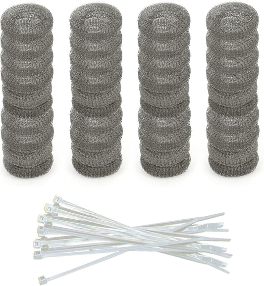 Washing Machine Lint Trap – Stainless Steel Hose Filter, Mesh Drain Catcher, Washer Sock Lint Remover, Rust-Free Snare Laundry Filter with Nylon Cable Ties, 29cmx6.5cm – 24-Pack
