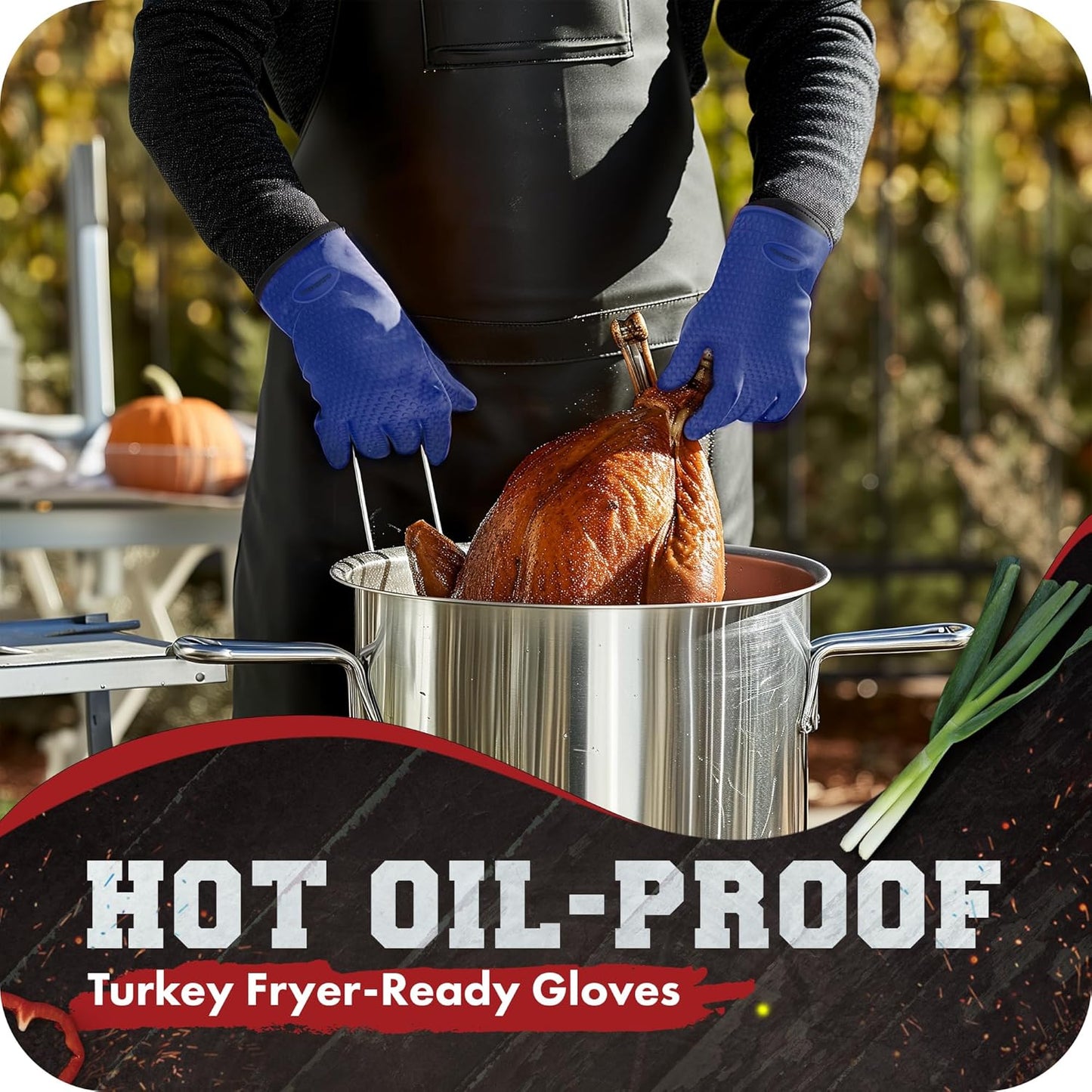 KITCHEN PERFECTION S Silicone Smoker Oven Gloves -Extreme Heat Resistant BBQ Gloves -Handle Hot Food Right on Your Grill Fryer Pit|Waterproof Oven Mitts |Superior Value Set+3 Bonuses