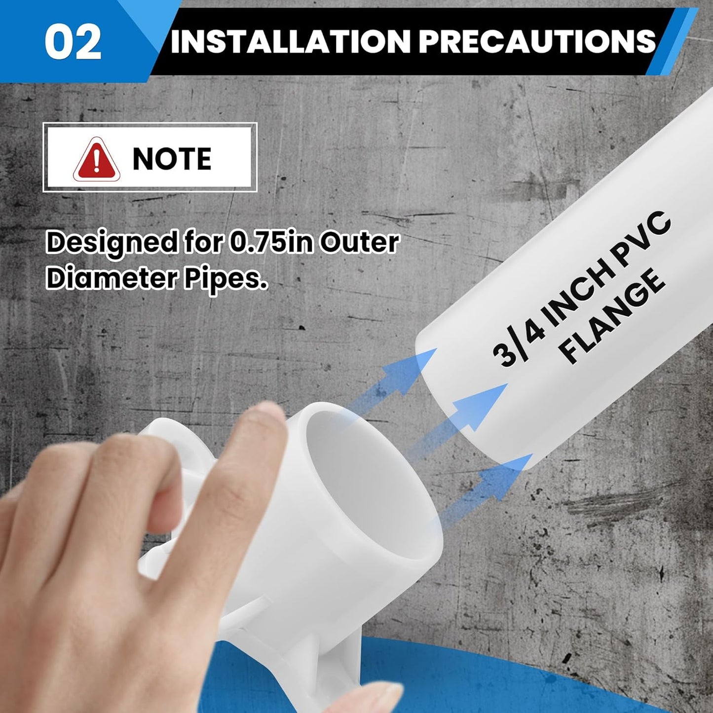 10 Pcs 3/4" PVC Flange Fittings, Table Screw Caps PVC Fittings for DIY Table Leg Support Feet, Furniture and Storage Shelves