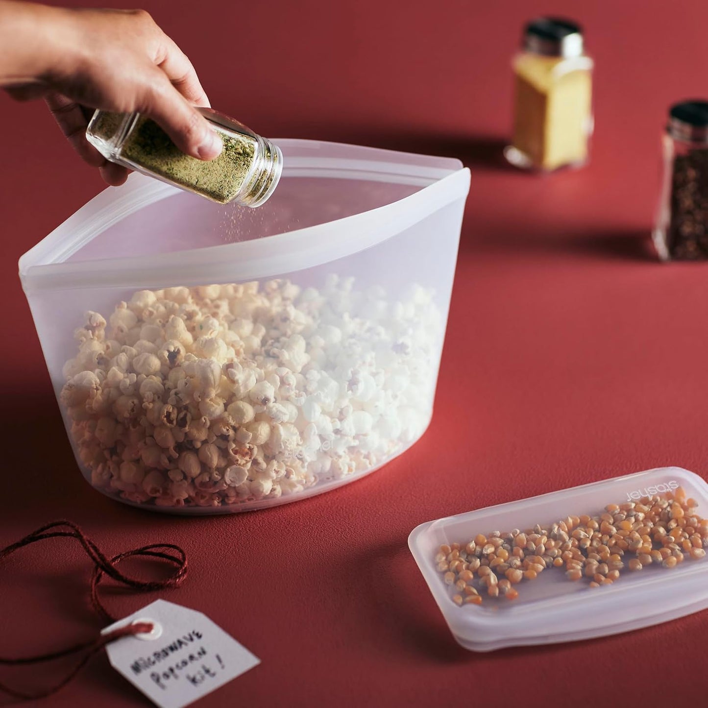 Stasher Premium Silicone Reusable Food Storage Bowl, 8-Cup, Clear, Microwave, Sous Vide, Dishwasher, Oven and Freezer Safe, Travel Container, BPA Free, Leak-free, Eco-friendly