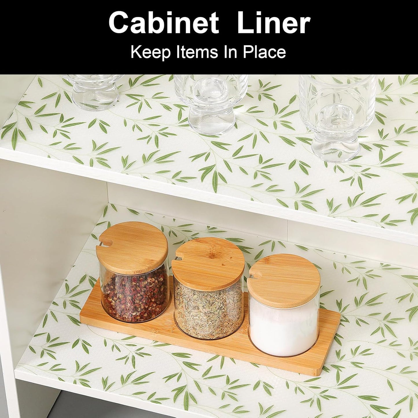 Cooyes Shelf Liner Drawer Liners, Shelf Liners for Kitchen Cabinets, Non Adhesive Cabinet Liner, EVA Waterproof Non-Slip Refrigerator Liners for Kitchen, Drawer