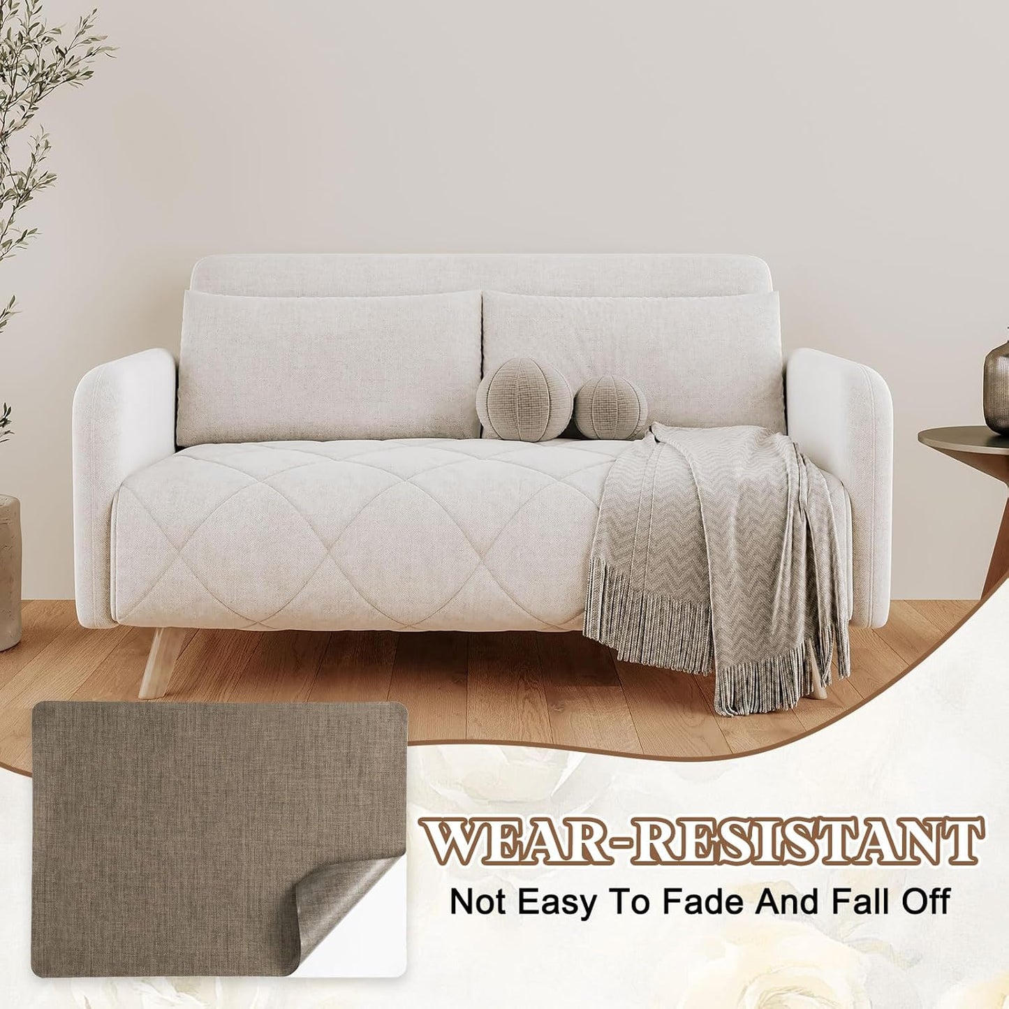 PATIKIL Linen Repair Patch, 8 x 11 Inch Self-Adhesive Linen Fabric Repair Patches for Sofa Couch Clothes Handbag Tents Car Seats Furniture, Coffee