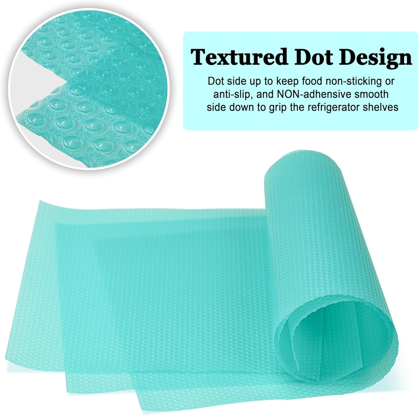 BOPART 12Pcs Refrigerator Liners Washable Fridge Shelf Liners Mats for Freezer Glass Shelves Kitchen Cabinets Cupboards Drawers (17.7" x 11.4")