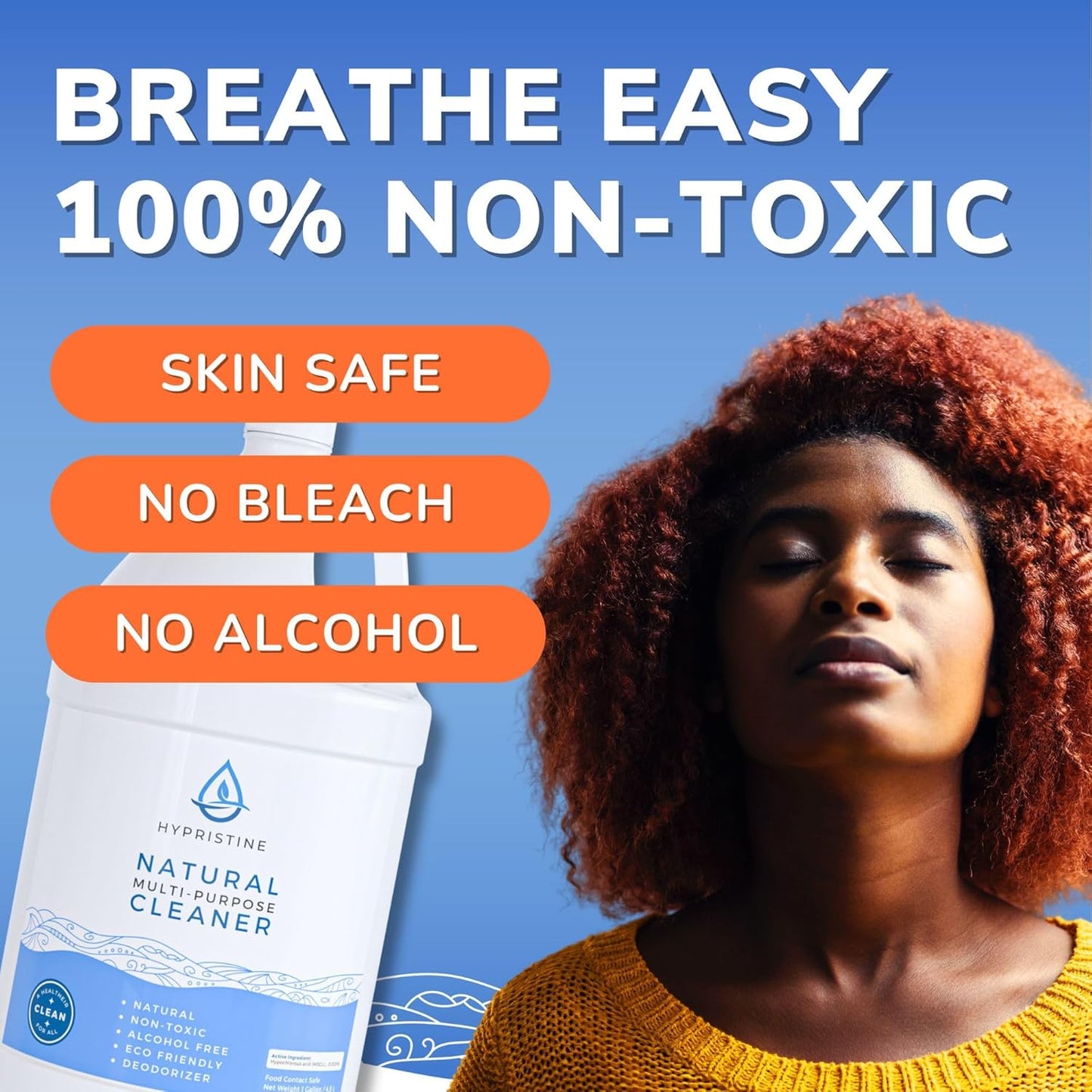 Pure Hypochlorous Acid Multi-Purpose Disinfectant Spray – Bleach- and Alcohol-Free Odor Remover, All-Surface Solution for Home, School and Office – Child-, Pet- and Food Contact-Safe