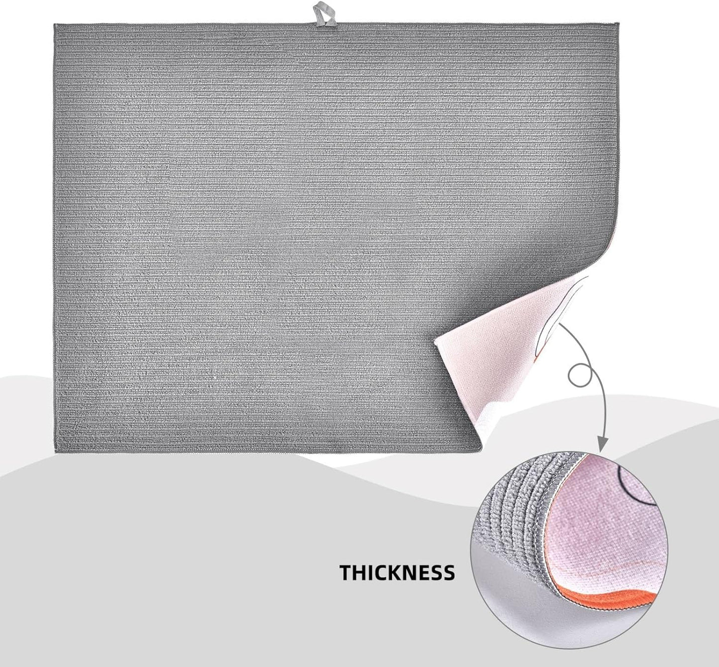 Teal Marble Golden Swirls Pattern Dish Drying Mats For Kitchen Counter Microfiber Absorbent dish Mat Xl Reversible Drying Mats For Countertop 18 Inch X 24 Inch