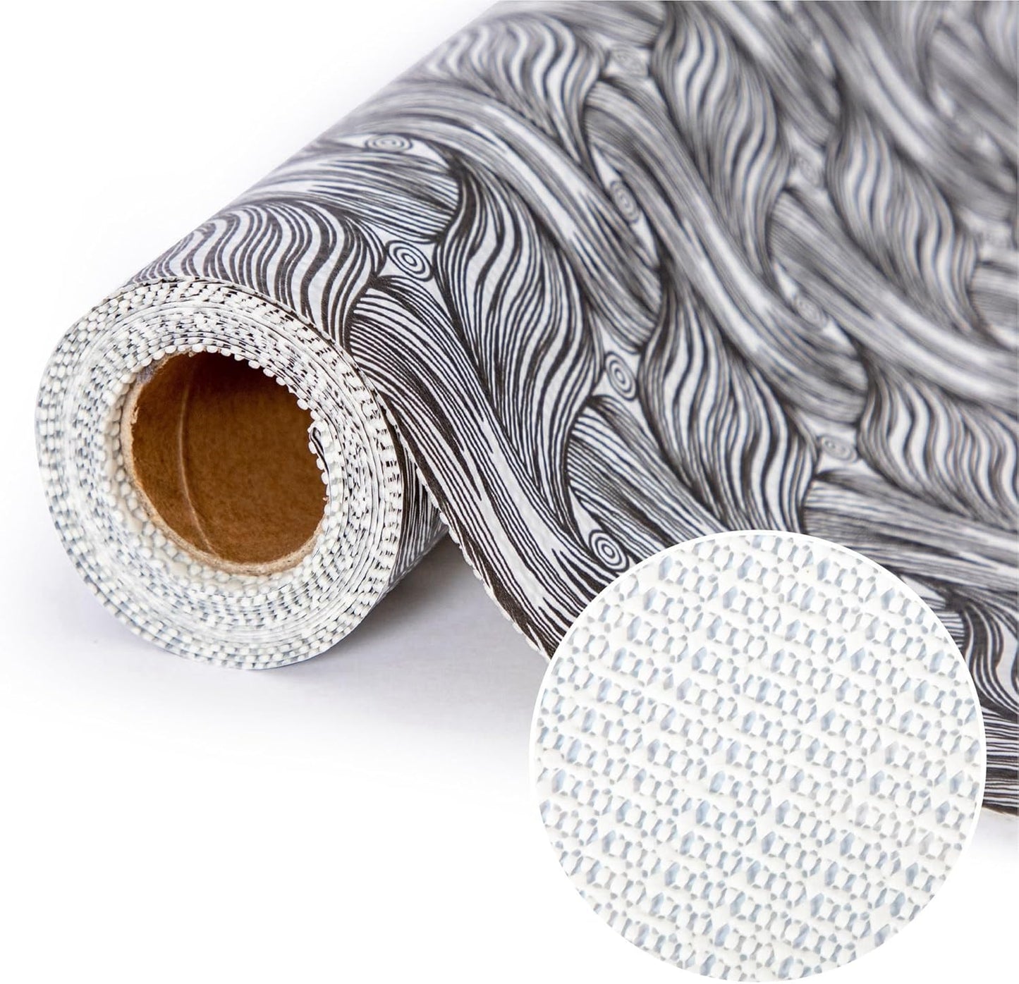 Cabinet Liners 5Rolls 18 x 96 Inch Wide Non Adhesive Kitchen Drawer Liner, Waterproof Shelf Liner Durable Anti-Slip for Kitchen Cabinets Shelf Liner Oil-Proof