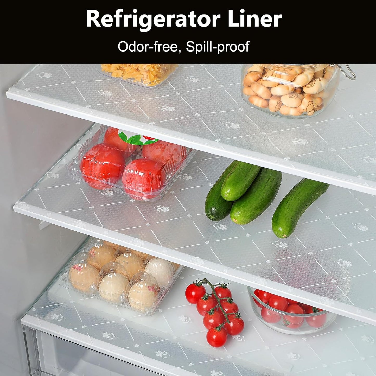 INNOLITES Shelf Liners for Kitchen Cabinets, Non Adhesive Drawer Cabinet Liner, Waterproof Oil-Proof Non-Slip Shelf Liner for Kitchen Pantry Refrigerator 23.6" x 236"