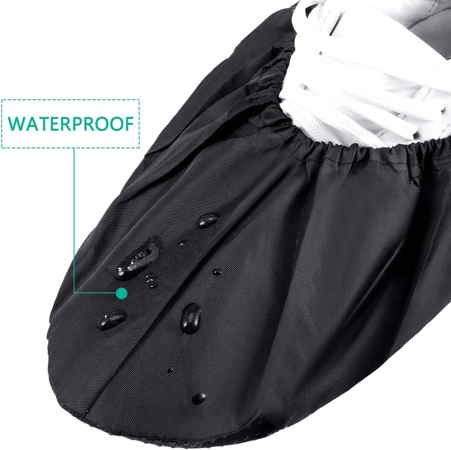 Frienda 16 Pairs Non Slip Reusable Shoe Covers Waterproof Boot Covers for Household Carpet Floor Protection Machine Washable (Large)