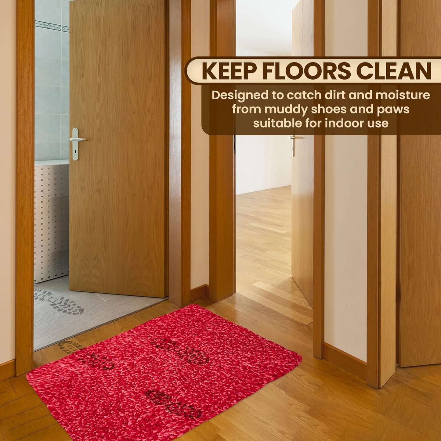 Premium Microfiber Indoor Door Mat – 24"x36" Washable Entry Mat, Non-Slip, Waterproof Backing, Super Absorbent, Low Profile Entryway Doormat for Indoor Entrance