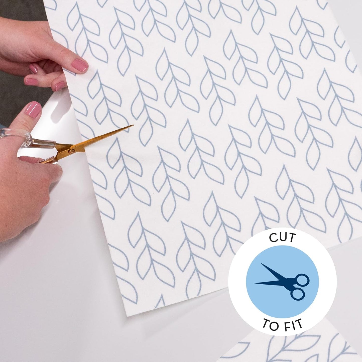 Refrigerator Liners, Shelf Liner, Absorbent Fridge Liners, 12 Inch x 24 Inch, Slate Leaf Print, 6 Pack