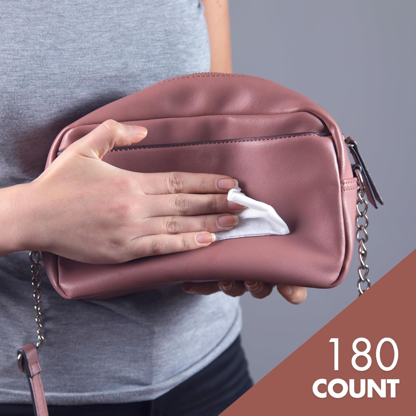 Swanky Leather Wipes - Leather Cleaner and Conditioner for Purses, Shoes, Furniture Polish & Car Seats, Prevents Fading & Cracking, Restores Softness & Shine - Soft Wipes, 180 Count