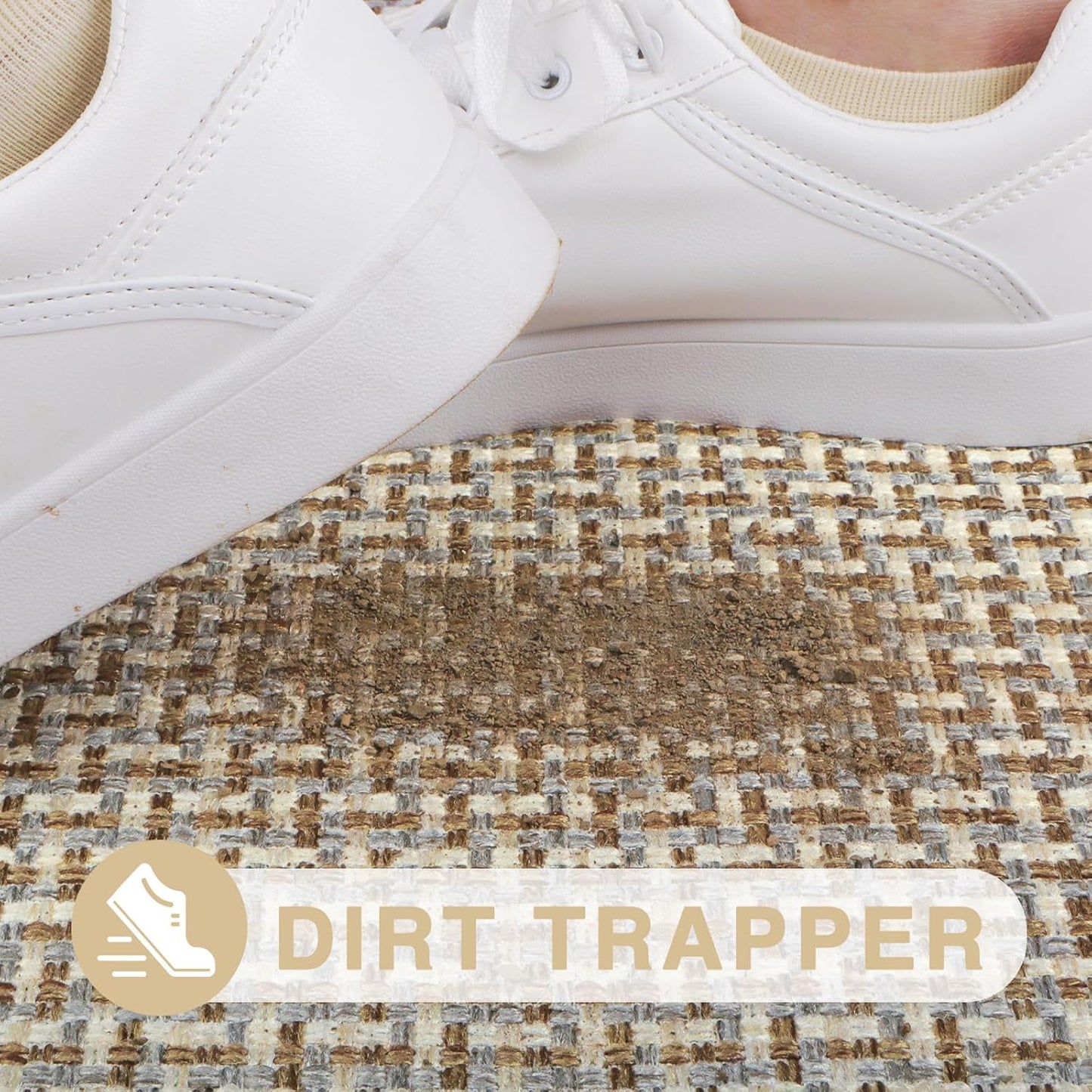 LEKEEPGO Door Mat Indoor Entrance 24"x36", Absorbent Indoor Door Mat, Non Slip Rubber Backing Inside Door Mats, Washable Floor Mat, Low-Profile Doormat for Front Door, Entryway, Entrance, Grey