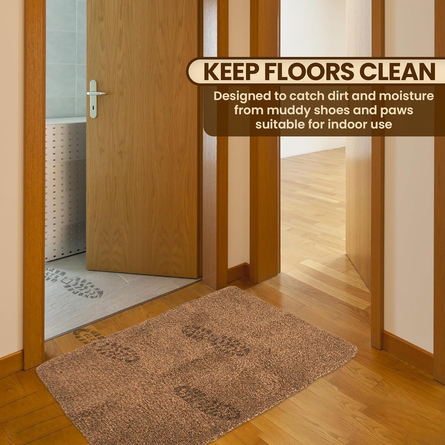 Premium Microfiber Indoor Door Mat – 36"x72" Washable Entry Mat, Non-Slip, Waterproof Backing, Super Absorbent, Low Profile Entryway Doormat for Indoor Entrance