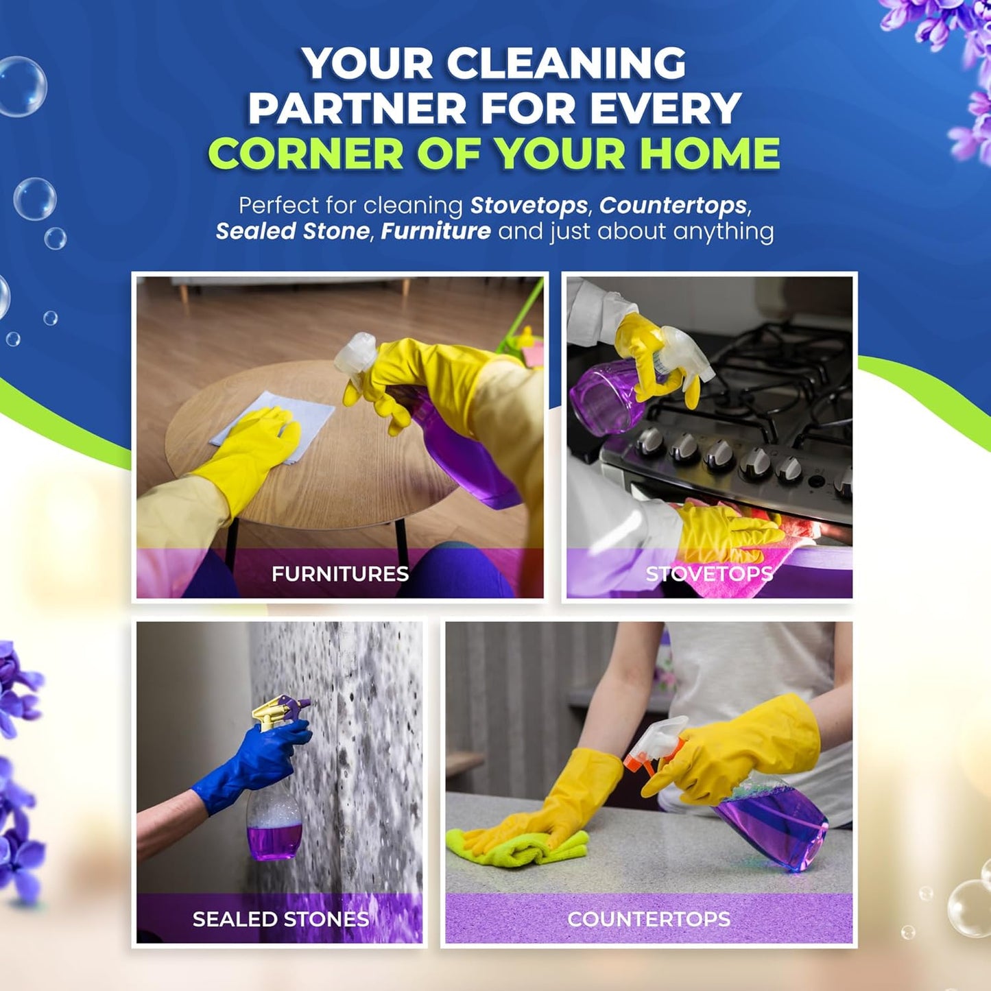 True Fresh All Purpose Cleaner Refill Tablets (24 Count) – Makes 384 fl oz, Effortless Cleaning Power For Multisurface Cleaning - Removes Tough Grimes, Stains and Acts as Degreaser