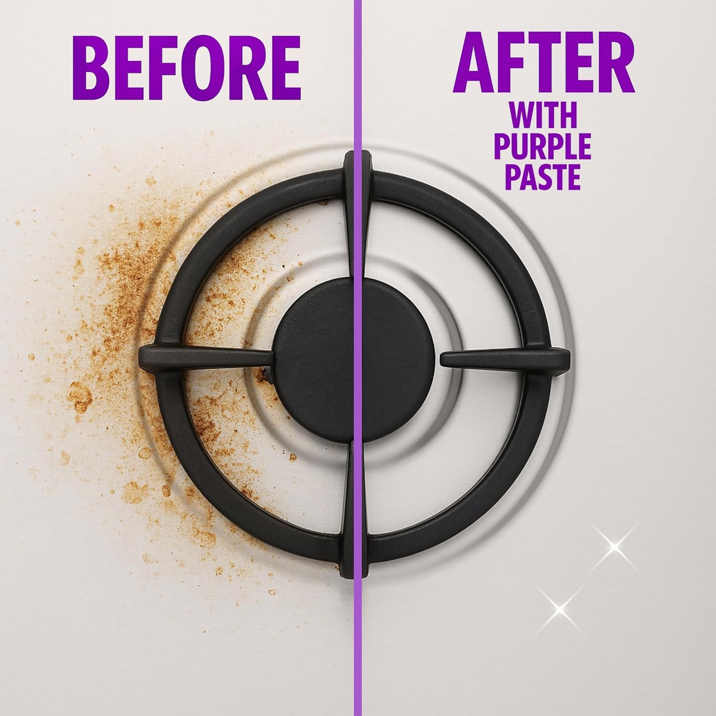 Purple Paste All Purpose Cleaning & Polishing Paste – Tough Stain Remover for Kitchen, Bathroom, Oven, Stove, Tile & Grout – Multi-Surface Cleaner Made in USA, 8oz (Pack of 2)
