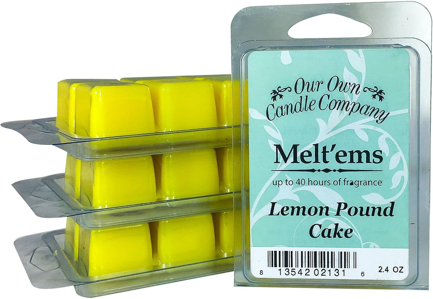 Our Own Candle Company Premium Wax Melt, Lemon Poundcake, 6 Cubes, 2.4 oz (4 Pack)