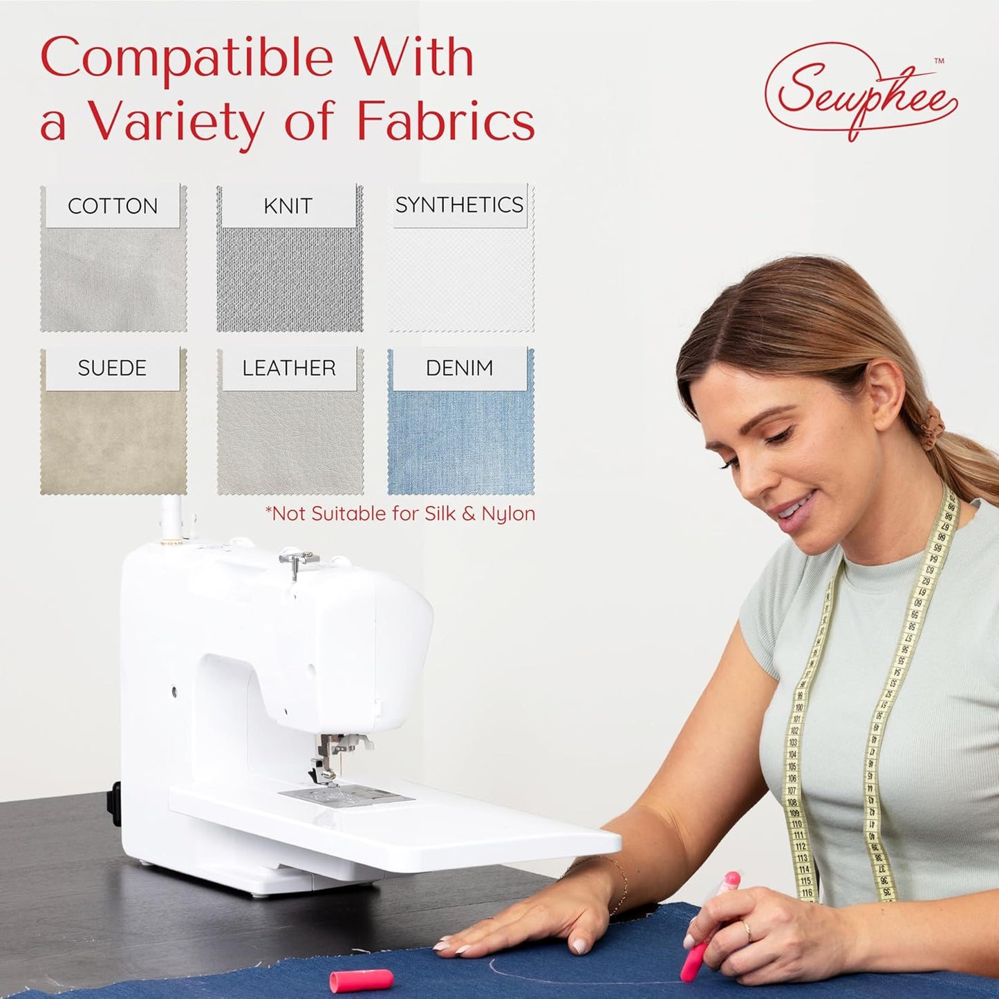 Fabric Markers for Sewing – Ergonomic Tailors Chalk Pen with Improved Dosing Wheel for Sharp Lines - Washable Sewing Chalk Marking Pens that are Compatible with Most Fabrics - Pink 1 Pack