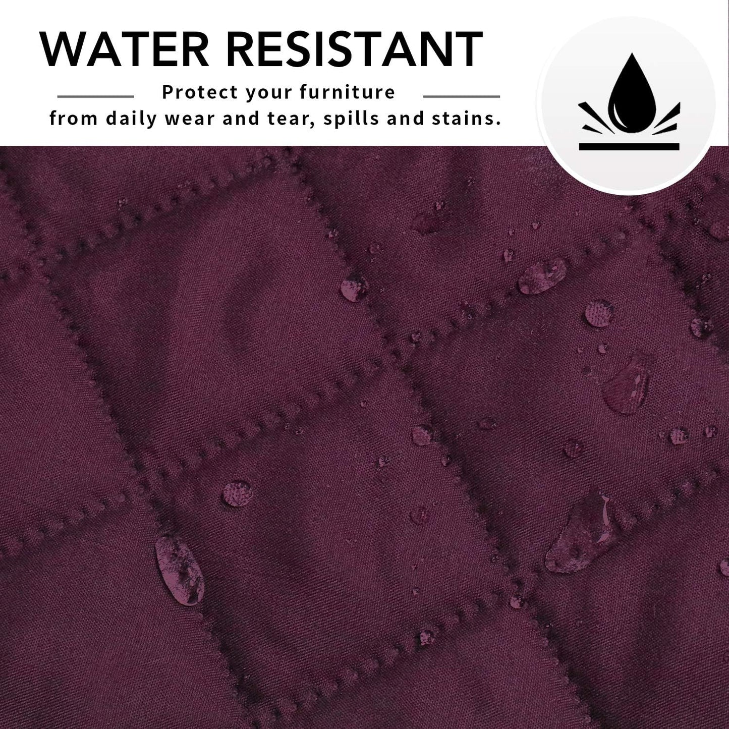 Easy-Going Sectional Couch Covers for Dogs L Shape Sofa Cover Reversible Sofa Slipcover Chaise Lounge Cover Furniture Protector Cover for Pets Dog Cat (42 x 68 inches, Wine/Wine)