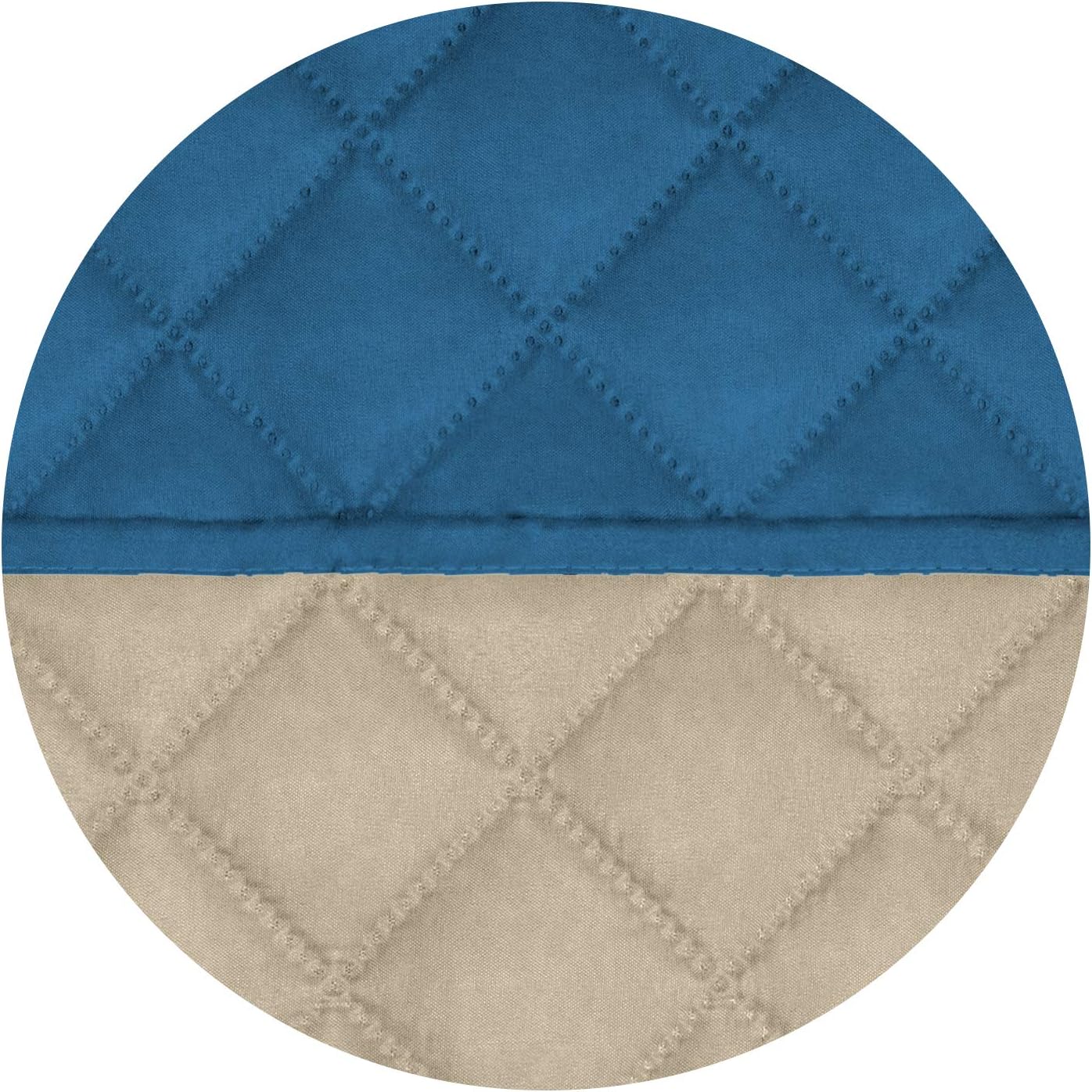 PureFit Reversible Quilted Sofa Cover, Water Resistant Slipcover Furniture Protector, Washable Couch Cover with Non Slip Foam and Elastic Straps for Kids, Pets (X Large, Peacock Blue/Beige)