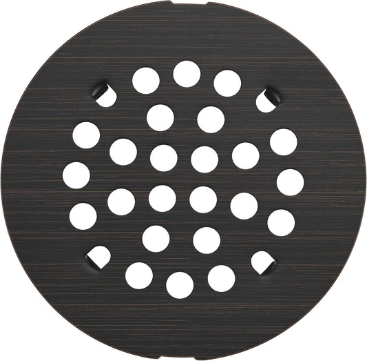 rrajj 4-1/4 (4.25) Inch(108mm) Round Snap-in Shower Floor Drain Cover Replacement Cover (Oil Rubbed Bronze)