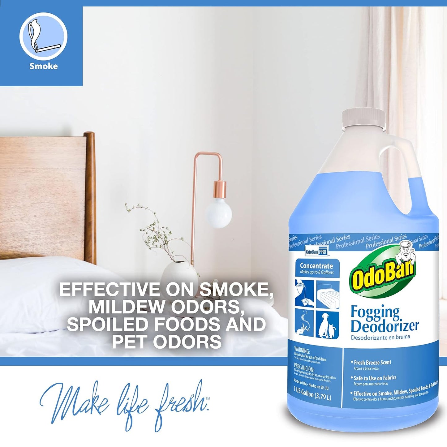 OdoBan Fogging Deodorizer Concentrate, Made in the USA, 1 Gallon