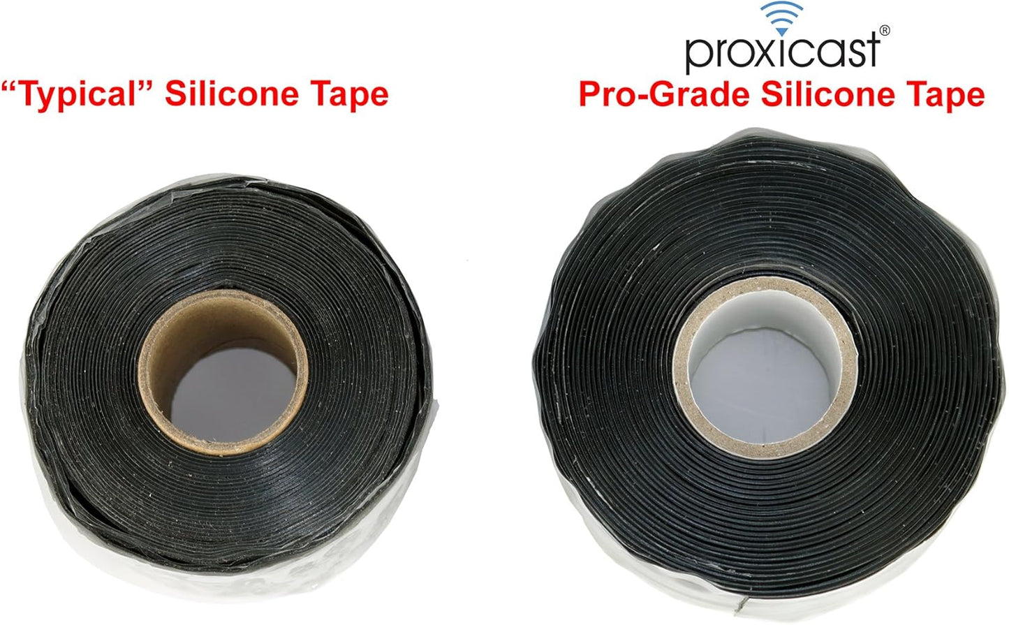 Proxicast Pro-Grade Extra Strong 30mil Weatherproof Self-Fusing Silicone Rubber Sealing Tape for Outdoor Antenna Coax & Electrical Cables, Hose/Pipe Leaks & Emergency Repairs (1.5" x 15' roll) - Red