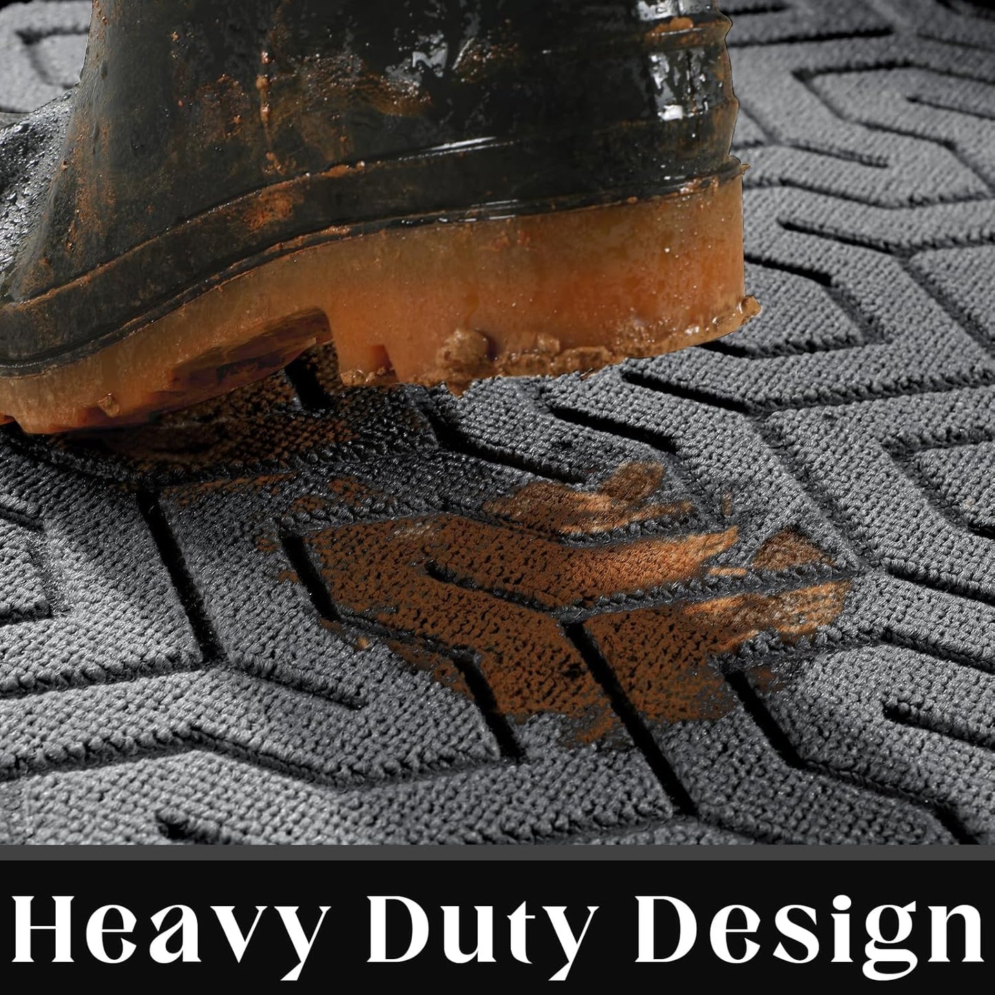 Yimobra Large Door Mat Outside Entrance 47x24, Waterproof Heavy Duty Outdoor Mats for Front Door, Non Slip Rubber Entry Mat for Garage Patio, Easy Clean, Grey