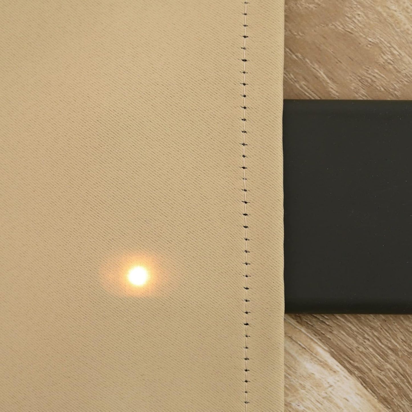 Pickluc Cafe Kitchen Curtains 36 Inches Long 2 Panels, Blackout Tier Curtains with Rod Pocket, Short Black Out Curtain for Small Window, 42" Wide and 36" Length, Set of Two, Beige.