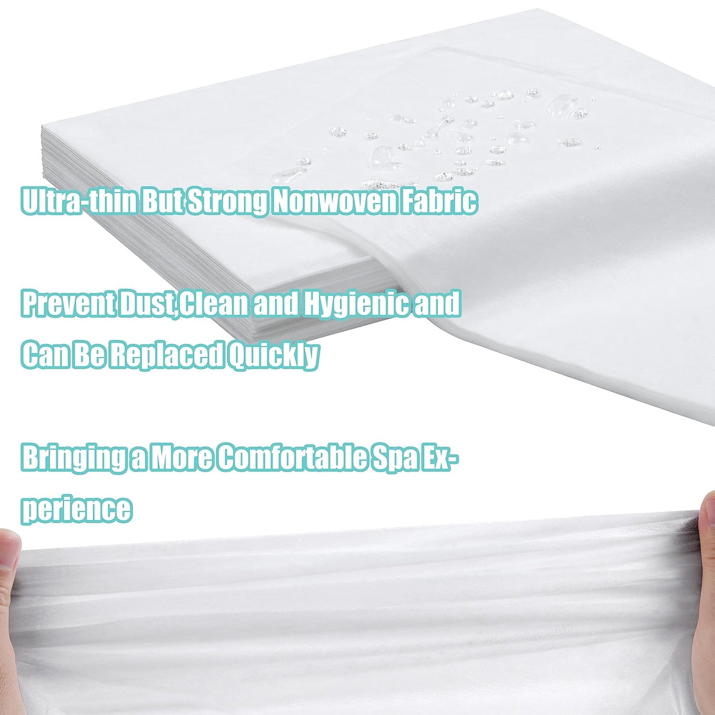 Disposable Bed Sheets for Massage Table 200 Pcs 31" x 71" Waterproof Massage Table Sheets Soft Non Woven Fabric SPA Massage Table Bed Cover Breathable for Beauty Tattoos Waxing Travel (White)