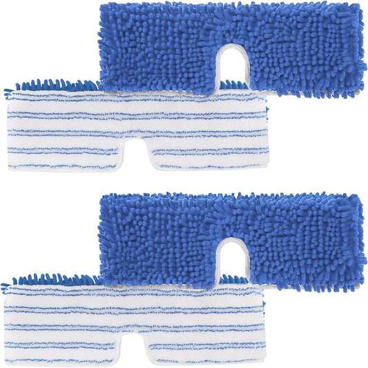 4 Pack Mop Heads Replacements Compatible with O Cedar Dual-Action Flip Mop, Microfiber Chenille Mop Pads for Wet & Dry Floor Cleaning and Scrubbing, Reusable & Washable Dust Mop Refills