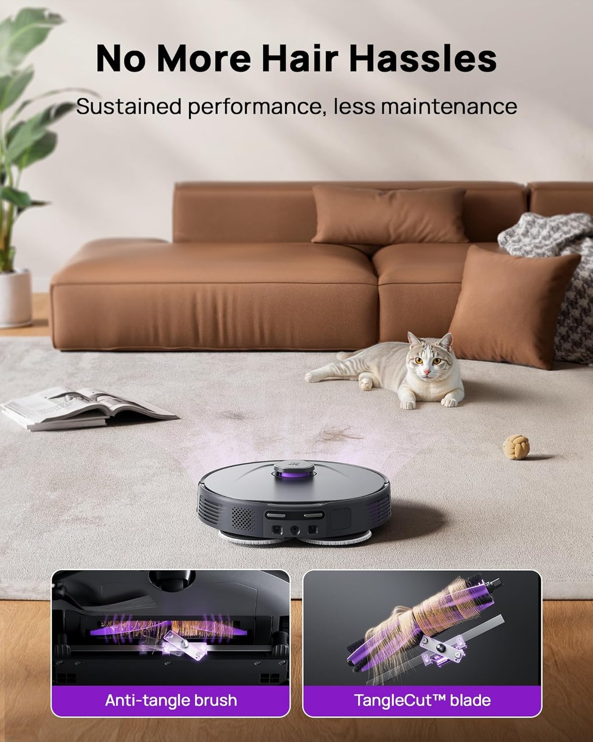 3i P10 Ultra Robot Vacuum and Mop Combo, Extendable Pad for Edge & Corner Mopping, 18000 Pa Suction Deep Cleaning, Auto Hot Water Washing & Drying, Self-Emptying, Self-Refilling, AI Obstacle Avoidance