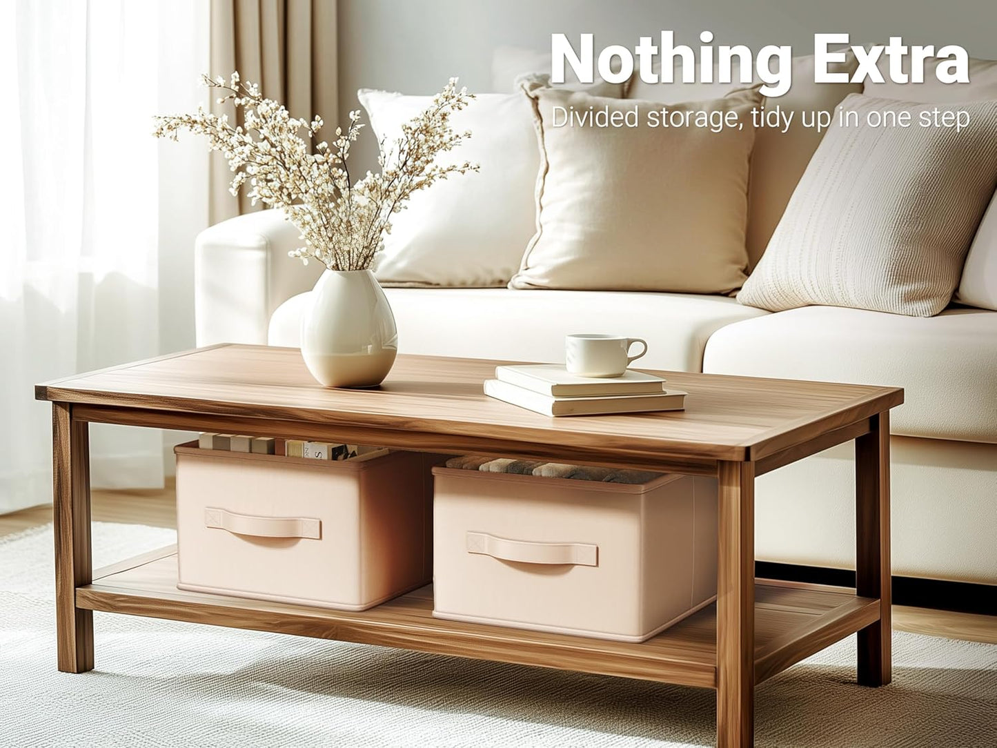 Storage Bins, Fabric Satin Storage Baskets for Shelves, 16.25" L*12" W*10" H Collapsible Storage Bins with Handles for clothes, Closet Baskets and Bins with Handles, Blush Pink, 3-Pack