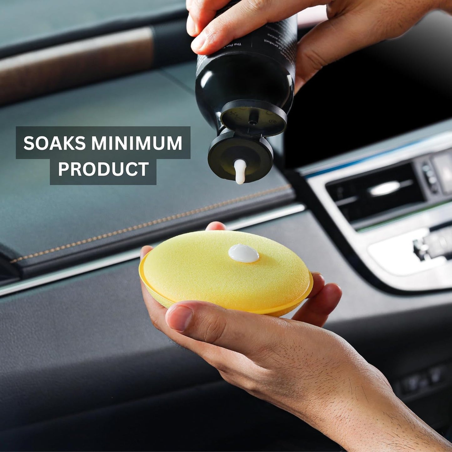 The Pro Stuff® 4” Soft Applicator Foam Pads | Hand Detailing Pads Ideal for Applying Dressings, Polishes, Waxes, and Interior Detailing Products | Detailing Accessory | 8 Pack